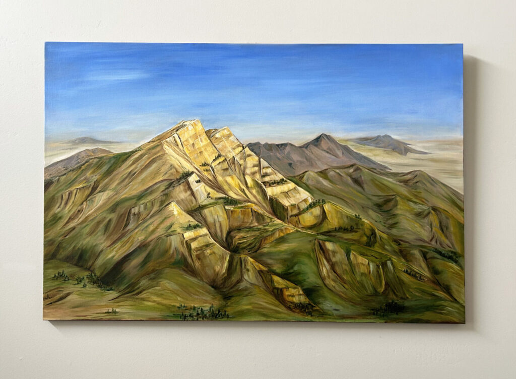 Product photo of a mountain peak painting